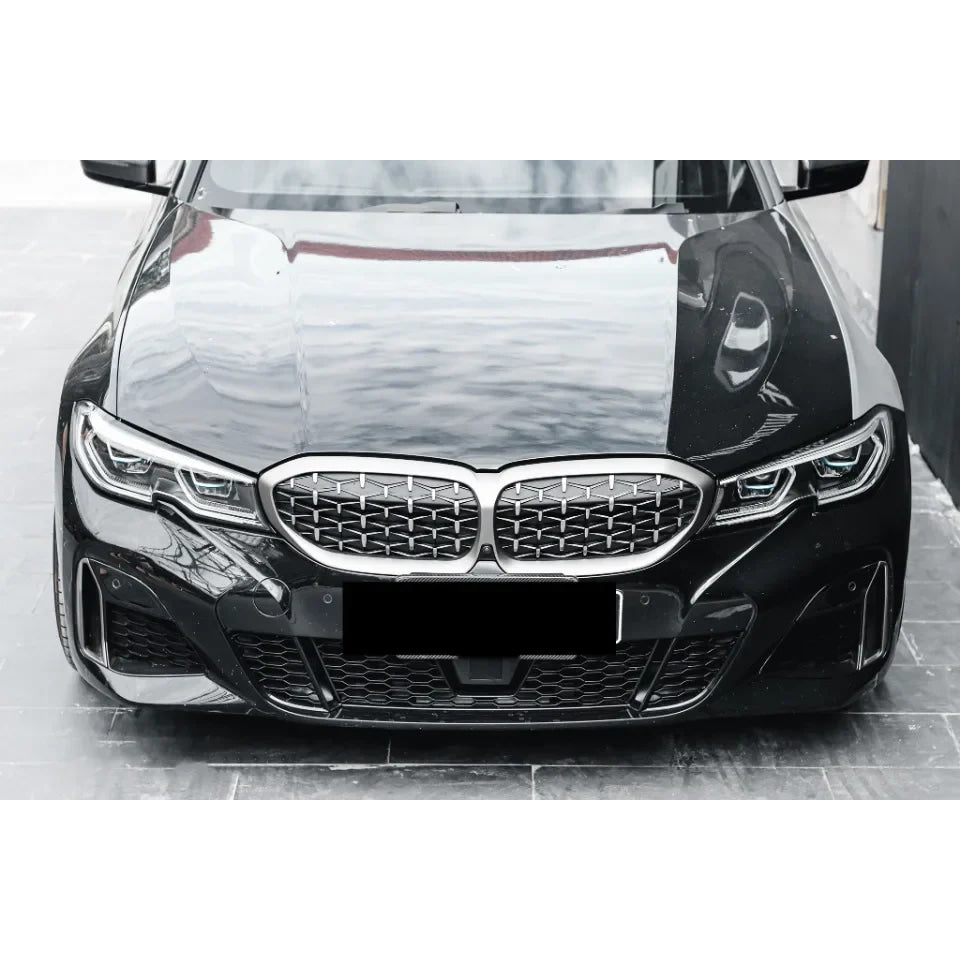 XVIP For BMW G20 3-Series G20 G21 G28 2019-2023 Front Bumper Hood Kidney Racing Grilles Replacement Black Diamond Meteor Style