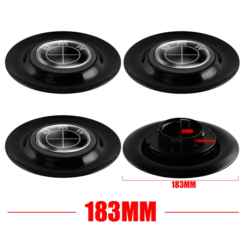 4Pcs 183mm Floating Car Wheel Center Caps Rims Hub Cover For BMW 50TH M Performance M3 M5 M6 F01 F20 F10 F13 F15 F16 F30 F34 F32