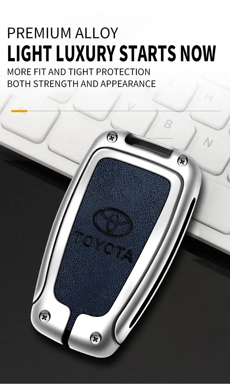 Car Key Case Bag Cover Shell For Toyota CHR Prado 2017 2018 Prius Camry Corolla RAV4 2017 2018 2019 2020 Protector Accessories