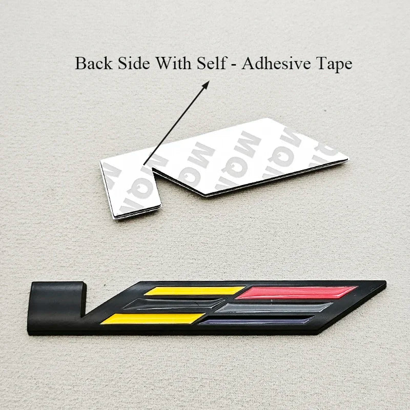 3D Metal Car Sticker Logo V Rear Trunk Badge Fender Side Emblem Decals For Cadillac ATS CTS CT4 CT5 XT6 Auto Accessories