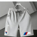 BMW Y2k Print Shorts Men Summer Casual Streetwear Gym Fitness Sports Five-point Pants Elastic Waist Loose Comfort Daily Bottoms