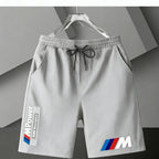 BMW Y2k Print Shorts Men Summer Casual Streetwear Gym Fitness Sports Five-point Pants Elastic Waist Loose Comfort Daily Bottoms