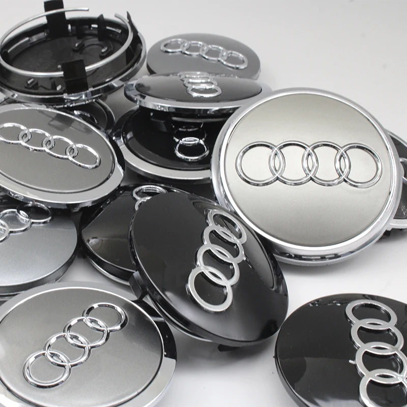 4PCS 60mm 61mm 68mm 69mm 77mm Car Wheel Center Cap Hub Cover Badge For Audi A6 A3 A4 A5 A6 Q2L Q3 Q5 Q7 Q8 R8 Hubcap Accessories