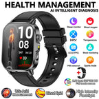 2026 New Model Uric Acid & Lipid Health Analysis Smart Watch Men ECG+PPG Bluetooth Call 2.01-inch Flashlight Smartwatch Women