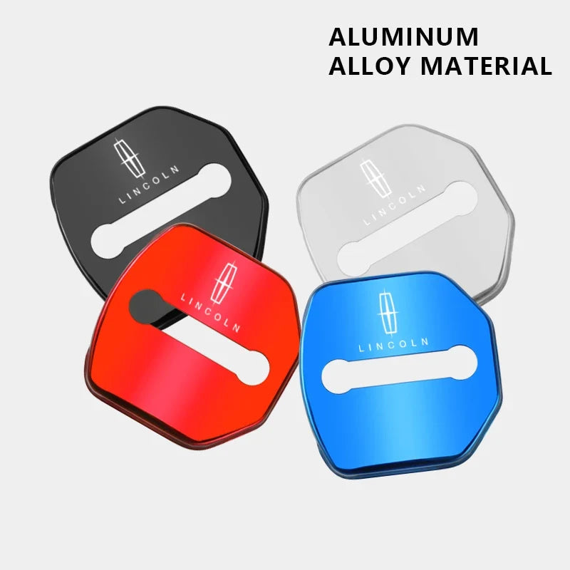 4PCS Car Door Lock Cover Stainless Steel Protection Accessories For Lincoln Continental MKZ Town-car Navigator MKX Energy Zephyr