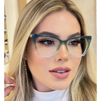 Gafas anti-luz azul a la moda para mujer, gafas clásicas antideslumbrantes con protección ocular para juegos de ordenador, montura de luz, gafas de cristal lisas