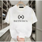 The latest 100% classic printed loose-fitting short-sleeved shirt is a high-quality top suitable for both men and women.