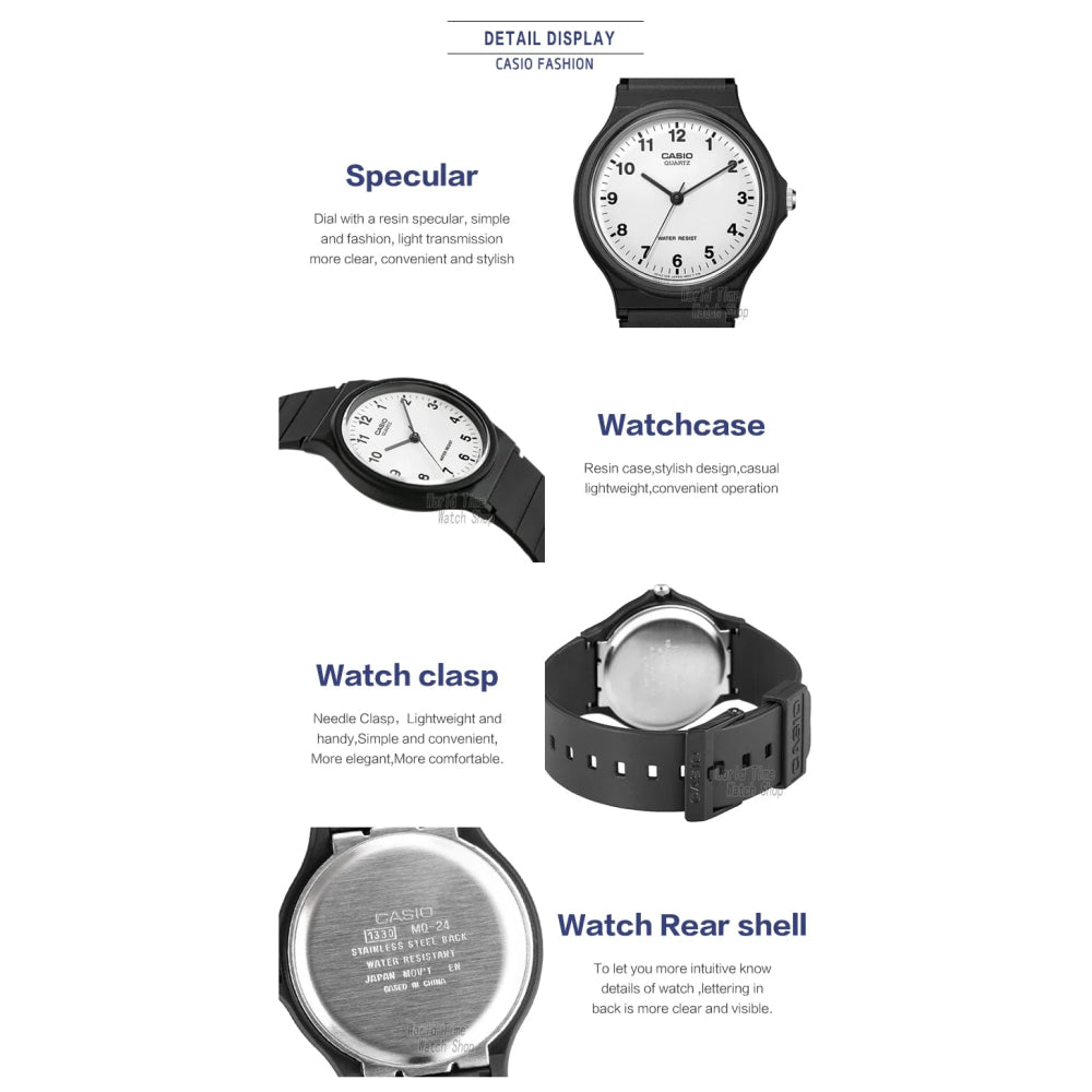 Casio Watch Classic Stylish Simplicity Design Digital Display Quartz Movement Water Resistant Men's And Women's MQ-24-7B/7B2