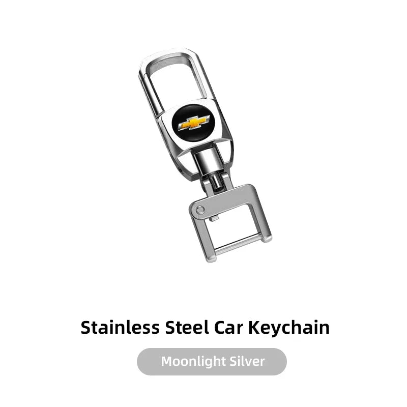 Metal Keychain Car Logo Keyring Pendant Auto Accessories For Chevrolet Cruze Onix Tracker Aveo Bolt Captiva Equinox Spark Tahoe