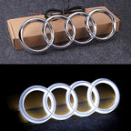 for Audi LED Logo Light Car Front Grille Badge Emblem Sticker A3 A4 A5 A6 Q5 RS5 A4L Q3 A8 Decals Auto Exterior Decoration