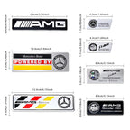 3D Aluminum Car Side Body Trunk Emblem Decoration Sticker For Mercedes Benz AMG Class GLK GLA CLA GLB W108 W447 W204 W205 Fortwo