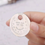 Herramienta de medición de espacio de bujía tipo moneda, rango de 0,6-2,4mm, herramienta de medición de huecos de bujía, 1 ud.