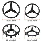 52mm 57mm Pins Sticker Car Steering Wheel Emblem Badge For Mercedes C E S Class CLA CLS W212 W205 W204 Styling Accessories Trim