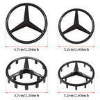 52mm 57mm Pins Sticker Car Steering Wheel Emblem Badge For Mercedes C E S Class CLA CLS W212 W205 W204 Styling Accessories Trim