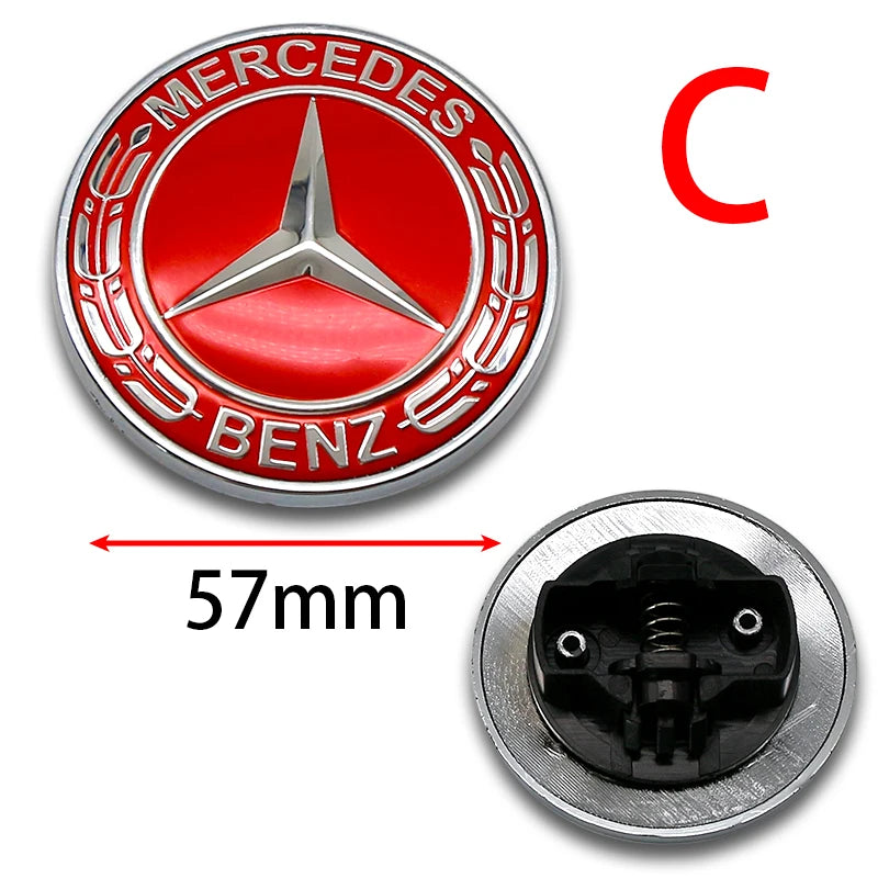 57mm 3D ABS Car Front Engine Hood Bonnet Flat Emblem Badge Universal For Auto Sedan SUV Coupe Exterior Tuning Styling Trim 1PC