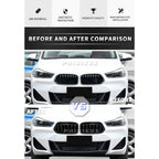 Pair Gloss Matt Carbon Black 3 Color Front Kidney Grille For BMW E92 E93 M3 2006-2009 Racing Grills