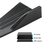 Pair Universal Car Rear Bumper Spoiler Lip Carbon Fiber Wing Trim Protection Anti-crash Diffuser Side Skirt Wrap Angle Splitter