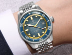 CADISEN Automatic Mechanical Watch Man Silver Business Casual Waterproof Watch Japan MIYOTA 8215 Movement Luminous Men's Watch