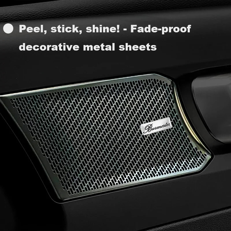 Chevrolet 3D Aluminum Car Audio Stickers Fit For Silverado Impala Malibu Equinox Cruze Camaro Tahoe/Suburban Blazer Spark Aveo