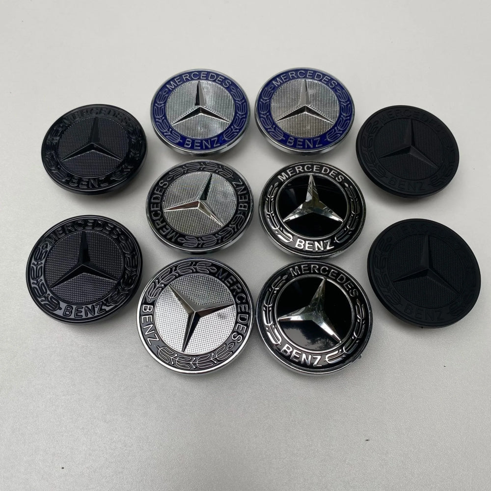 1PC 56mm Car Hood Emblem Badge Bonnet Emblem Cover For Mercedes Benz Brabus AMG W124 W163 W202 W203 W204 W210 W211 W205 Sticker