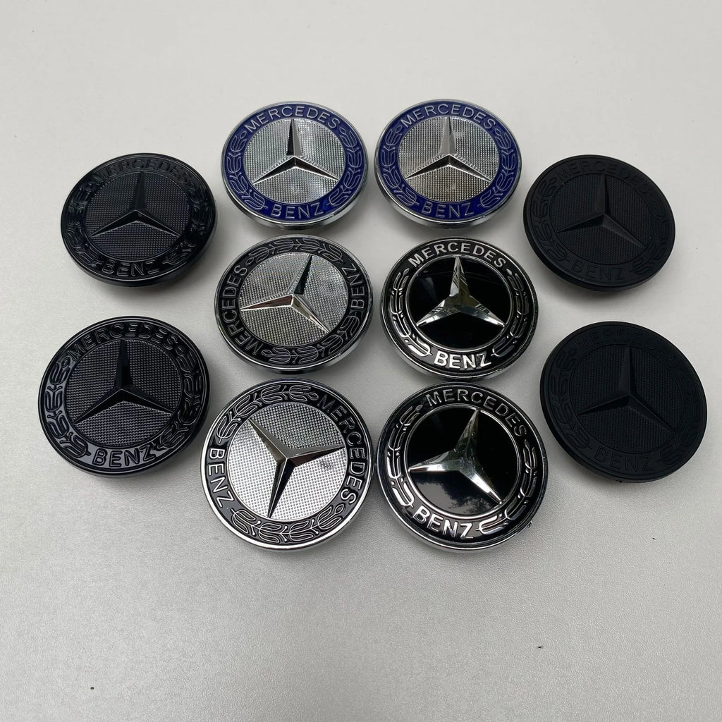 1PC 56mm Car Hood Emblem Badge Bonnet Emblem Cover For Mercedes Benz Brabus AMG W124 W163 W202 W203 W204 W210 W211 W205 Sticker