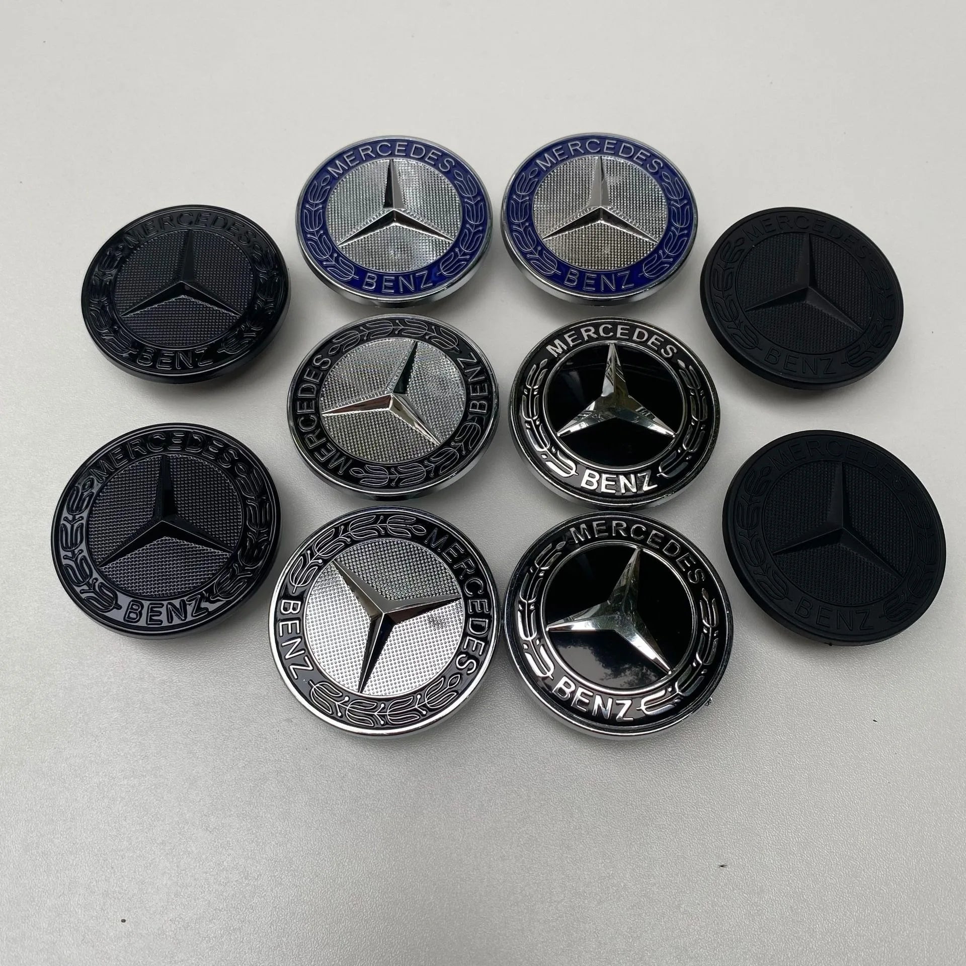 1PC 56mm Car Hood Emblem Badge Bonnet Emblem Cover For Mercedes Benz Brabus AMG W124 W163 W202 W203 W204 W210 W211 W205 Sticker