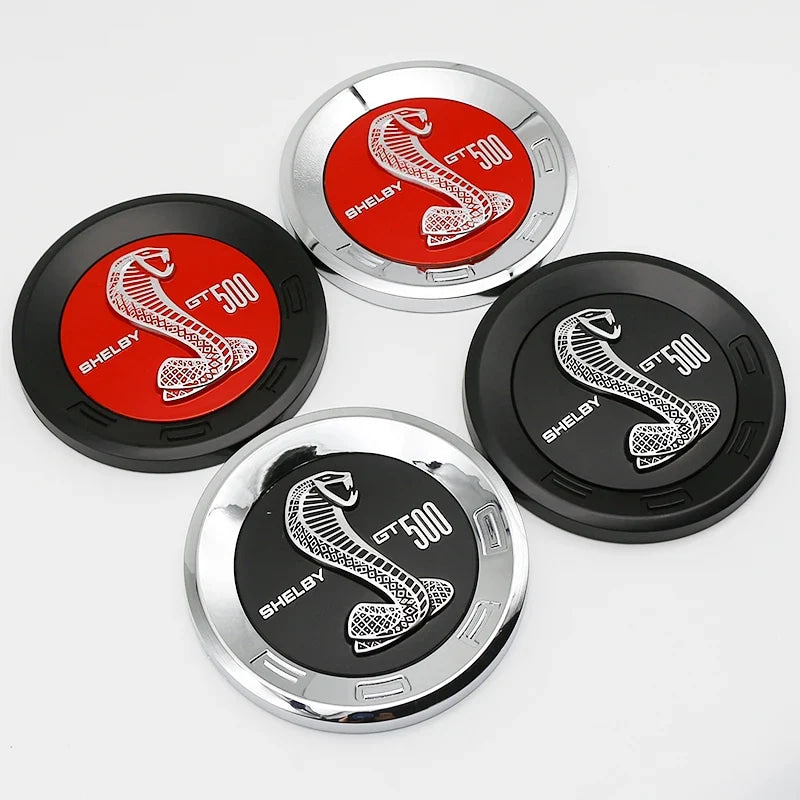 150mm Car Rear Trunk Emblem For Ford Mustang Tire Style ABS Badge 5.0 Roush Shelby GT500 Cobra Laguna Auto Tuning Accessories