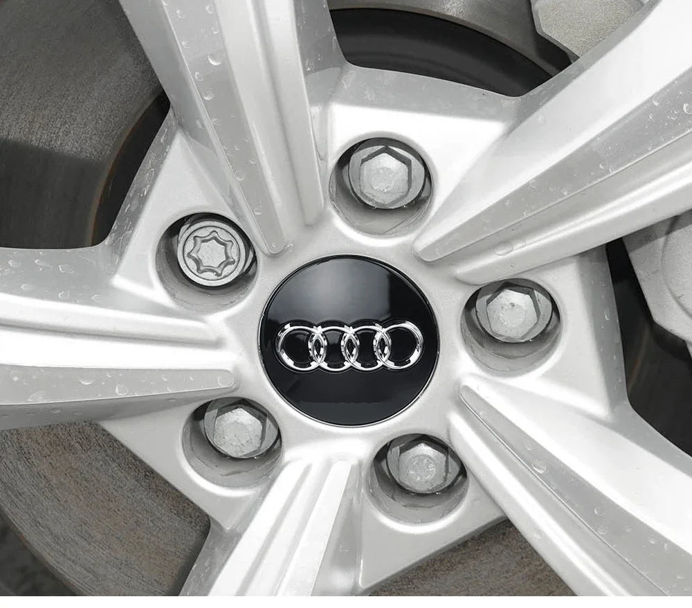 4pcs 60/61/68/69mm Car Wheel Center Hub Cap Rim Cover Car Goods For Audi B7 B5 B6 B8 B9 8P A3 A4 A5 A6 A7 A8 Q3 Q5 Q7 Q8 A1 8V