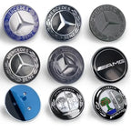 57mm Star Flat Hood Bonnet Logo Mercedes Benz AMG W204 W124 W201 W202 W212 W220 W205 Emblem Badge stickers automobile Accessorie