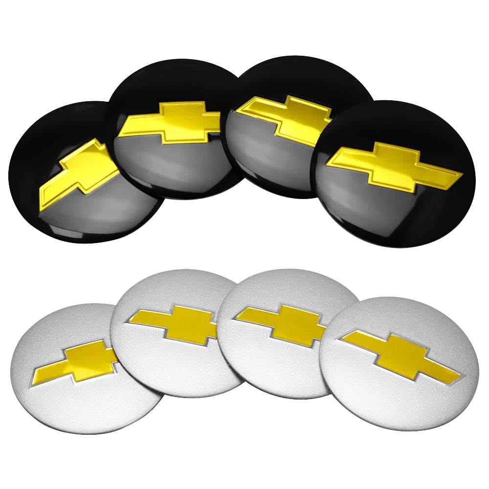 4pc 56mm Car Wheel Center Hub Caps Sticker for Chevrolet Cobalt Captiva Trax Malibu Epica Silverado Trailblazer Corsa Volt Onix
