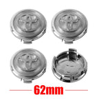 56/62mm Car Wheel Hub Center Caps 4PCS For Toyota Yaris Prius Rav4 Land Cruiser Highlander TRD Corolla C-HR Aygo Mod Parts