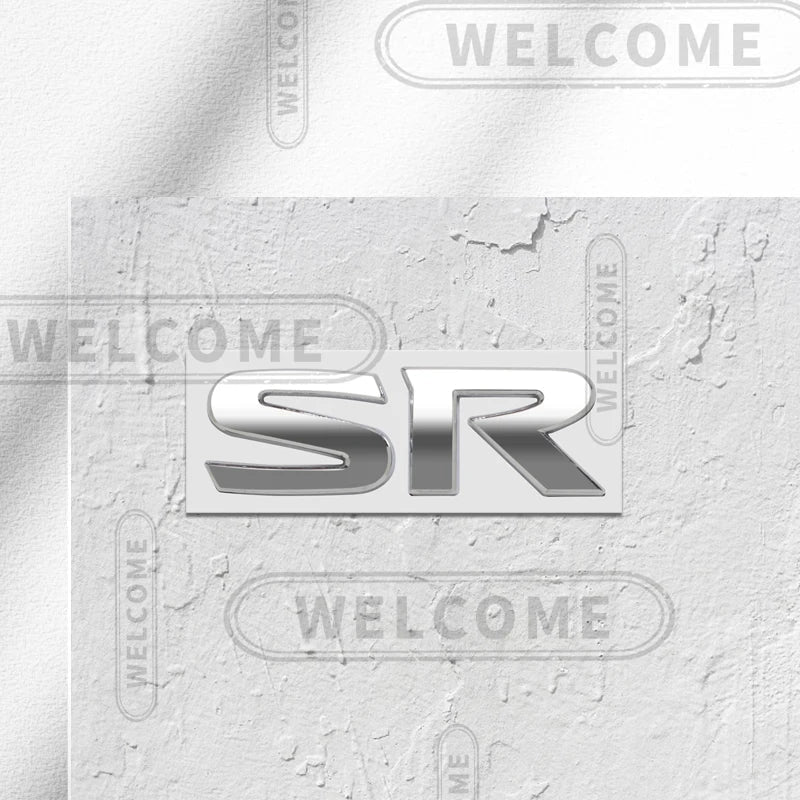 3D Metal SR Logo Car Letter Emblem Badge Sticker Trunk Decals For Nissan Altima Kicks Sentra Maxima X-Trail Styling Accessories
