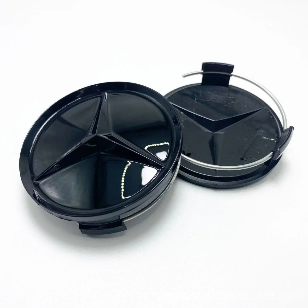 4 pieces 75MM Integrated Black or Silver Star Logo Mercedes Benz Amg C177 W218 Class Wheel Rims Center Hub Caps Auto Accessories