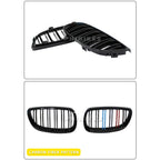 Pair Gloss Matt Carbon Black 3 Color Front Kidney Grille For BMW E92 E93 M3 2006-2009 Racing Grills