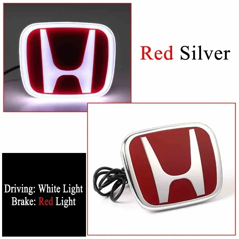 For Honda Accord Civic Odyssey CRV Inspire Amaze Vezel PMMA LED Car Emblem Sticker Front Rear Trunk Light Badge Accessories