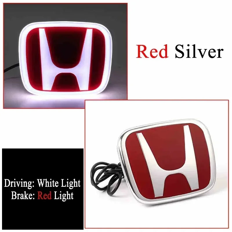 For Honda Accord Civic Odyssey CRV Inspire Amaze Vezel PMMA LED Car Emblem Sticker Front Rear Trunk Light Badge Accessories