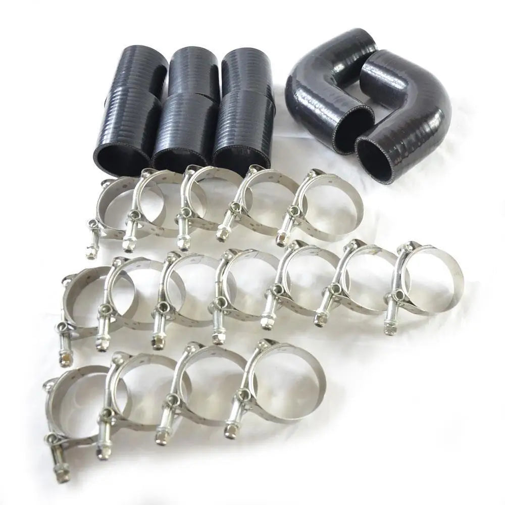 2 Inch Universal Turbo Intercooler Piping +Silicone Coupler + Clamp Kit Aluminum