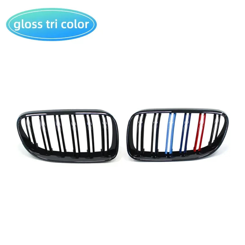 2Pcs Car Style Black Front Kidney Double Slat Grill Grille for-BMW E92 E93 3-Series 328I 335I Coupe LCI 2010-2013