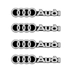 3D Aluminum Car Audio Logo Speaker Emblem Badge Sticker For Audi A3 A4 A5 A6 A7 A1 Q2 Q4 Q3 Q5 Q7 Q8 S3 S4 S5 S6 TT Accessories