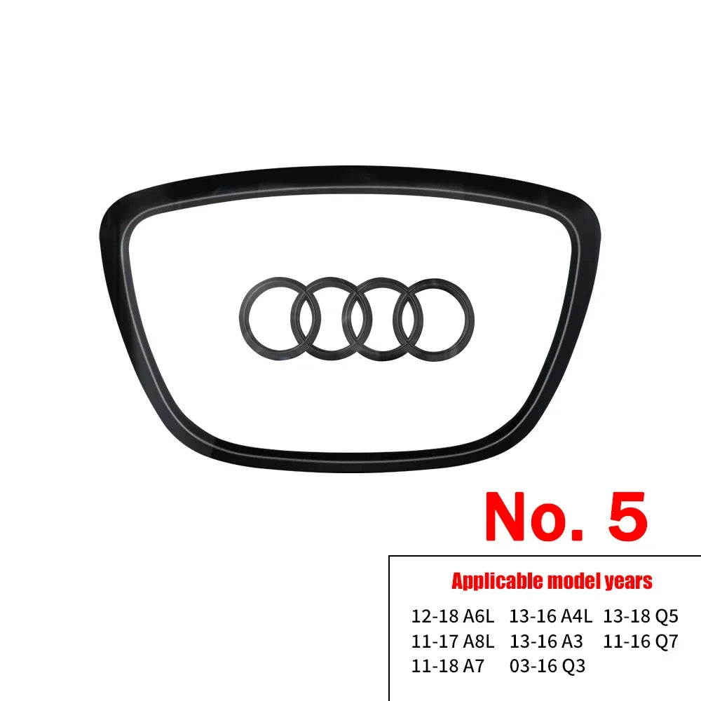 Car Styling Steering Wheel Center Logo Covers Trim Accessorie Fit  AUDI A6L Q7 Q3 Q5 A7 A5 A3 A4L A8L A8 Q5L Q8 A7 Q6 E-TRON SQ5
