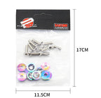 JDM Fender Washers M6 Bolt Set Car Modification Gasket Screw Fender Bumper Engine Aluminum Concave Screws Hex Fastener for Honda