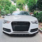 3Pcs Front Bumper Splitter Spoiler Lip For Audi A5 S-Line S5 2012- 2017 Glossy Black Front Bumper Spoiler Diffuser Body Kit