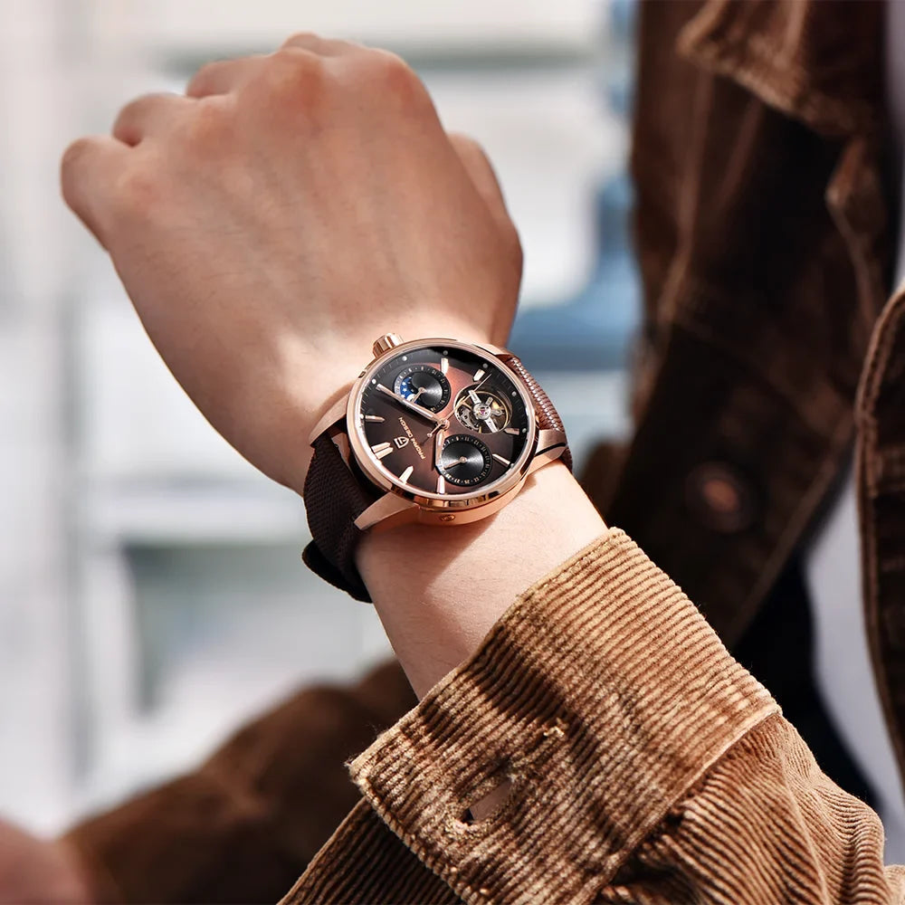 Pagani Design New Men's Automatic Mechanical Watch Tourbillon Clock Sapphire Stainless Steel Men's Military Watch