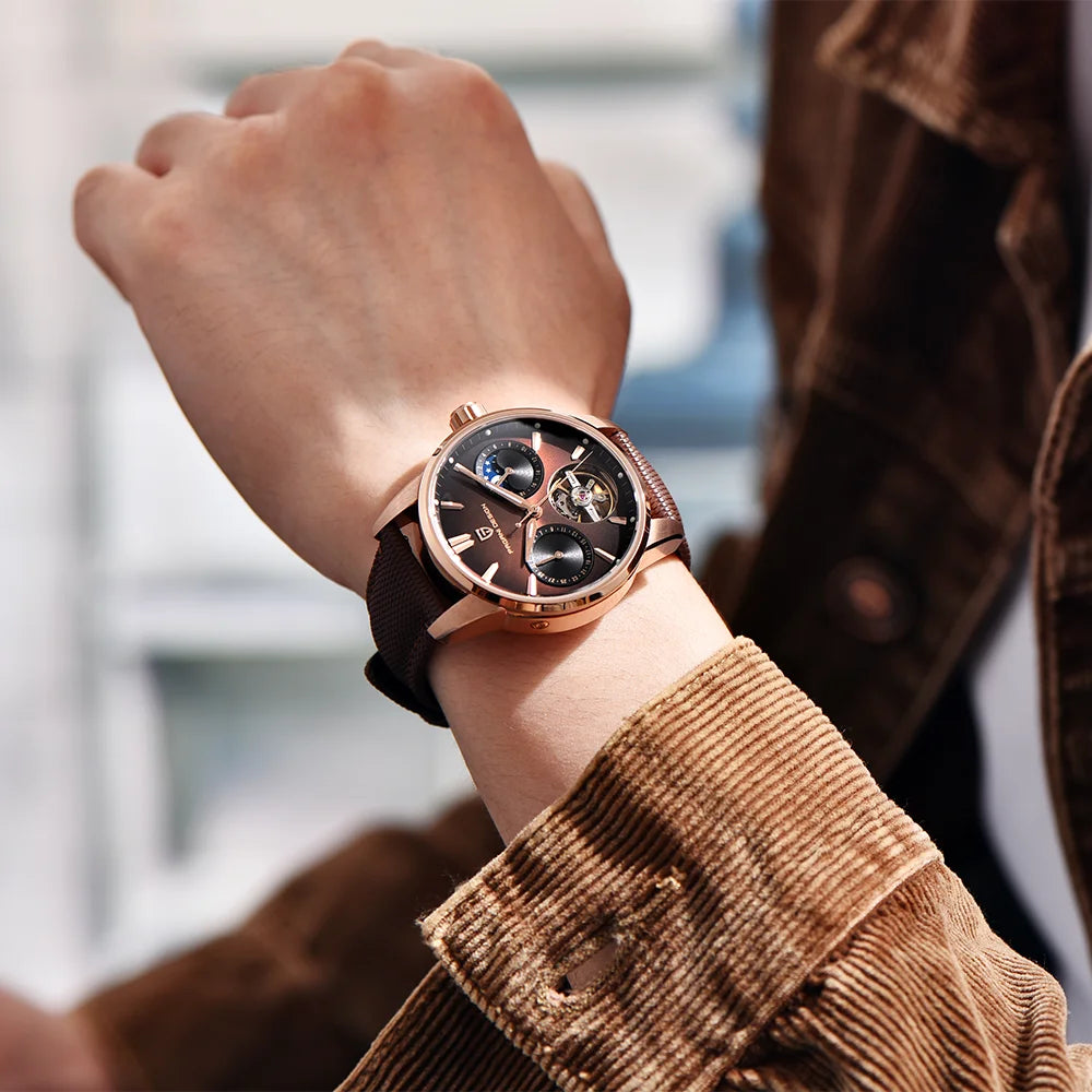 Pagani Design New Men's Automatic Mechanical Watch Tourbillon Clock Sapphire Stainless Steel Men's Military Watch
