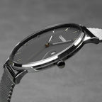 CADISEN Swiss Ronda 715 Quartz Watch Mans 7MM Ultra-thin Dial Sapphire Luminous Stainless Steel Milano Mesh Strap Watches Men