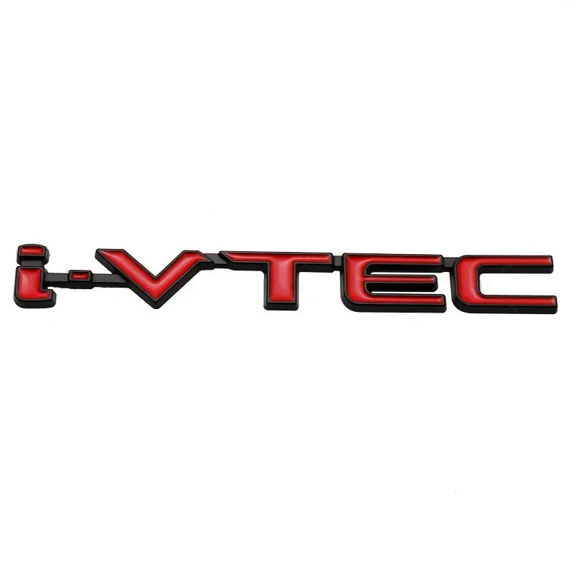 3D Chrome Metal Car Letters Rear Trunk Badge Emblem IVTEC Logo I VTEC Sticker For Honda City Civic Accord Jazz CRV  Accessories