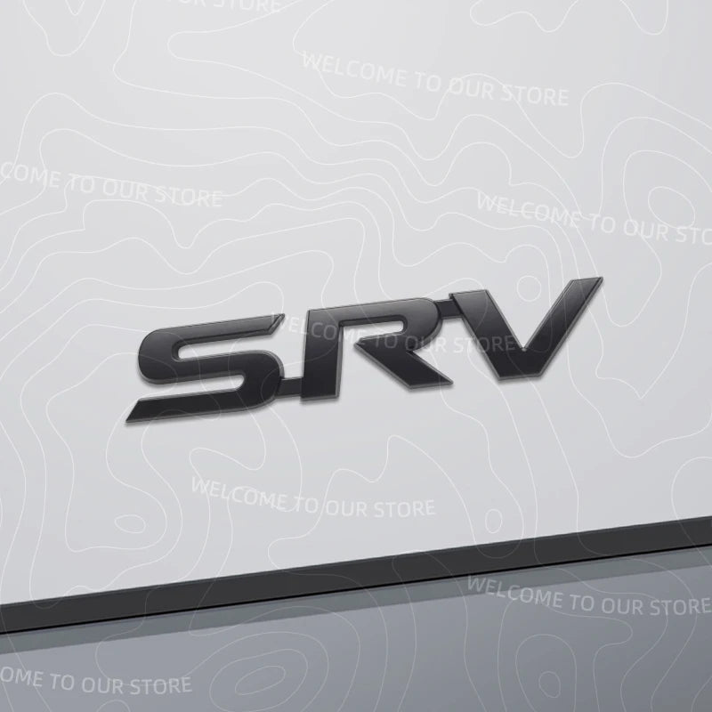 Zinc Alloy For SRV Letter Logo RAV4 Prius Hilux Pick-Up Vigo Revo Prado C-HR Car Trunk 3D Metal Emblem Rear Body Badge Sticker