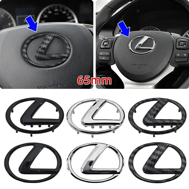 ABS Steering Wheel Center Emblem Sticker for Lexus RX NX ES IS GX LX UX CT GS F Sport RX300 RX350 GX460 etc Logo Badge Decal