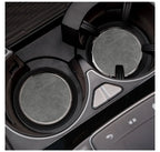2Pcs Leather Car Coaster Anti-slip Mat Cup Holder Pad For BMW X1 X2 X3 X4 X5 X6 X7 1 3 5 6 7 Series E60 E90 E70 G20 G30 G7