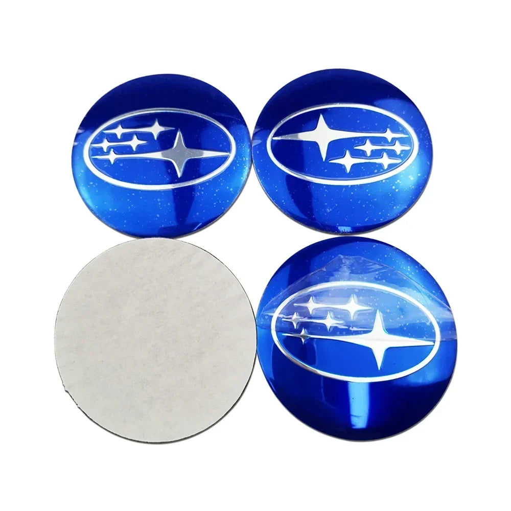 4pcs 56MM Car Wheel Center Emblem Hub Badge Sticker for Subaru STI XV WRC WRX BRZ LEVORG FORESTER IMPREZA LEGACY OUTBACK